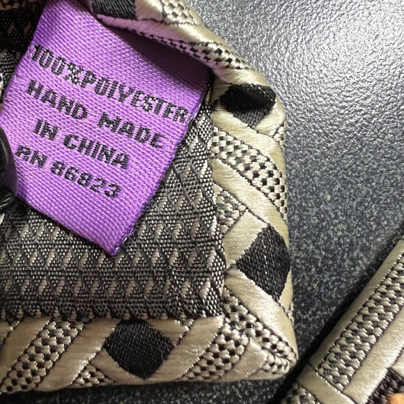 Bergamo Mens Tie Necktie Multicolor Geometric Tied Woven Modern Classic 57 Inch - Picture 6 of 6